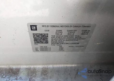 2019 Chevrolet Silverado 1500 Ld Lt z USA, uszkodzony, nr VIN 2GCRCPEC6K1155556